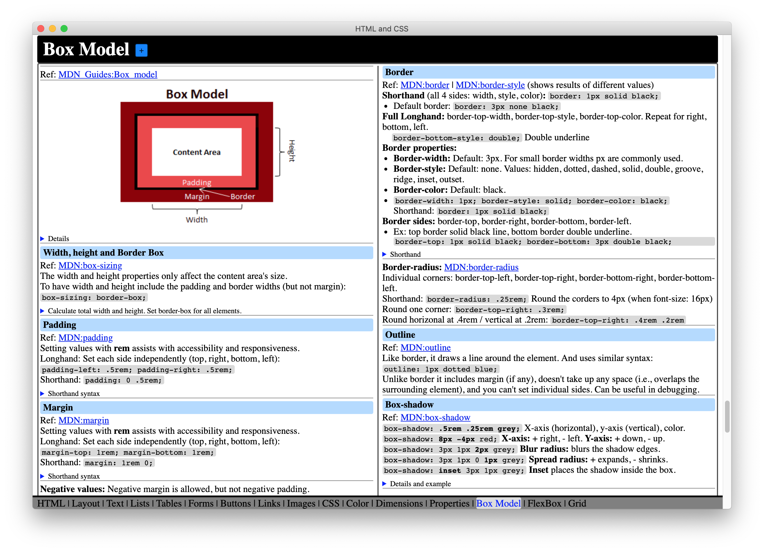 CheatSheet screenshot