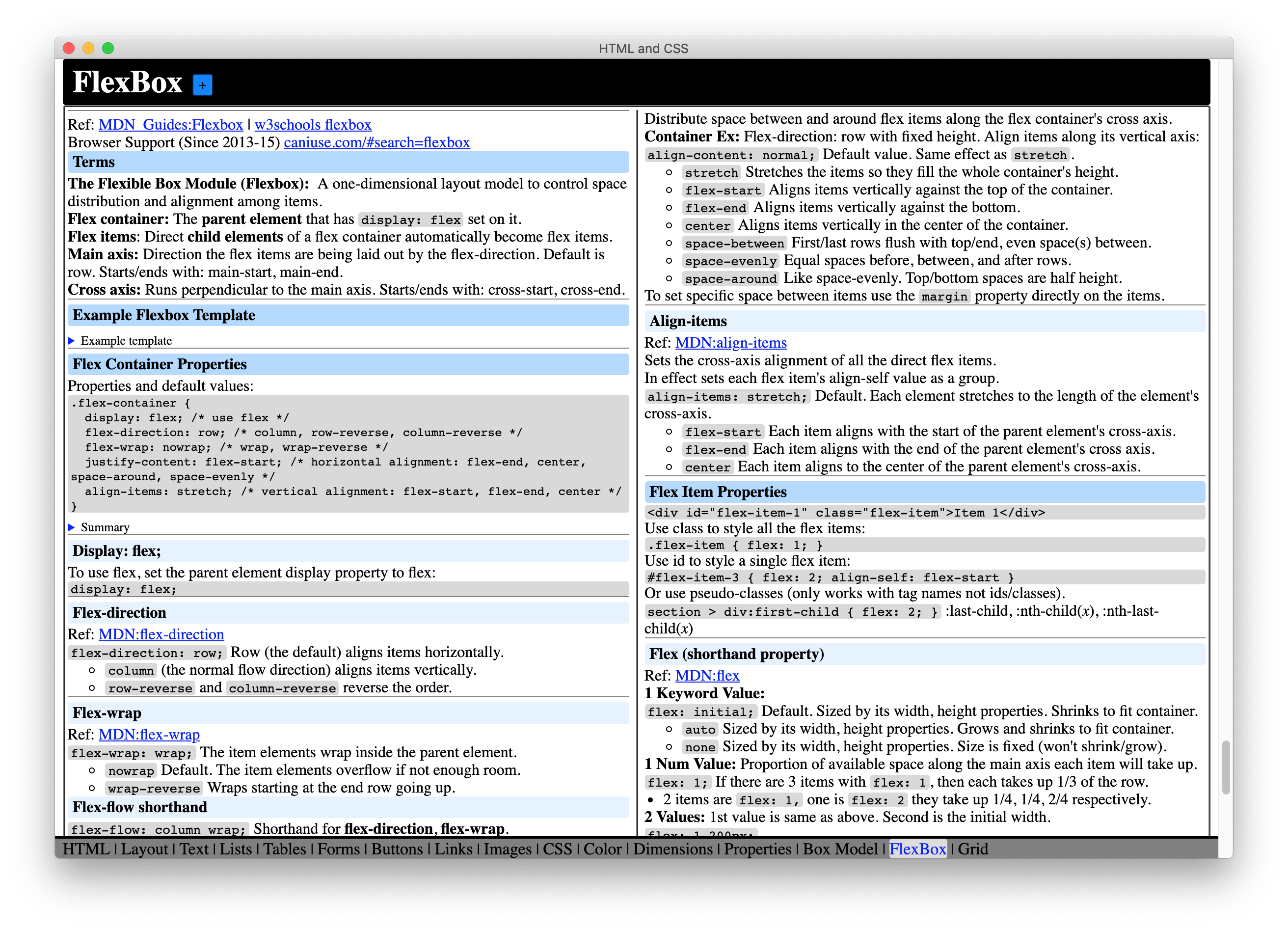 CheatSheet screenshot
