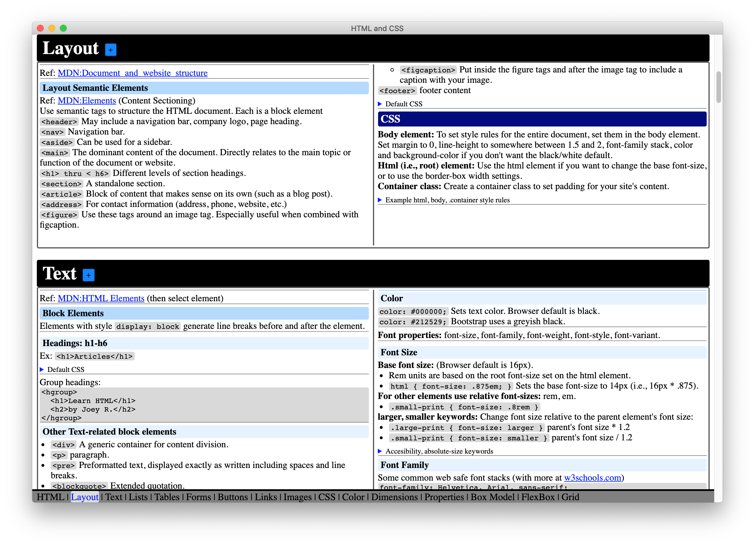 CheatSheet screenshot