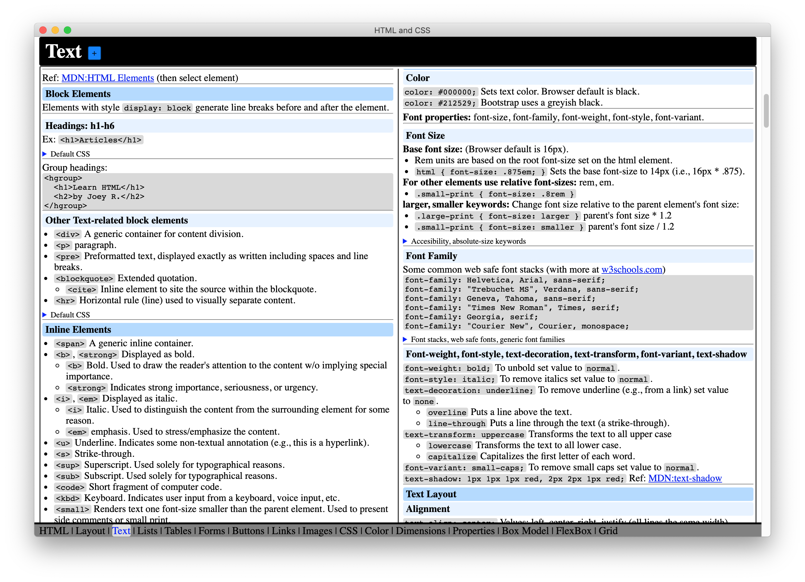 CheatSheet screenshot