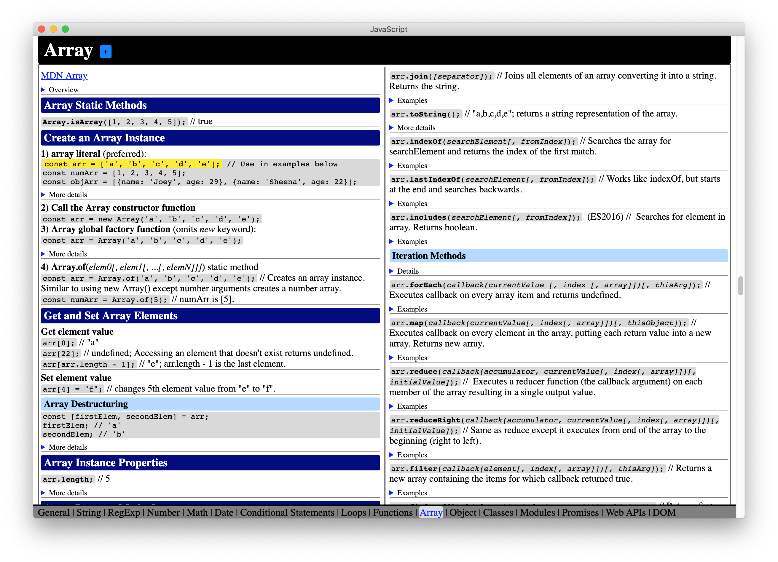 CheatSheet screenshot