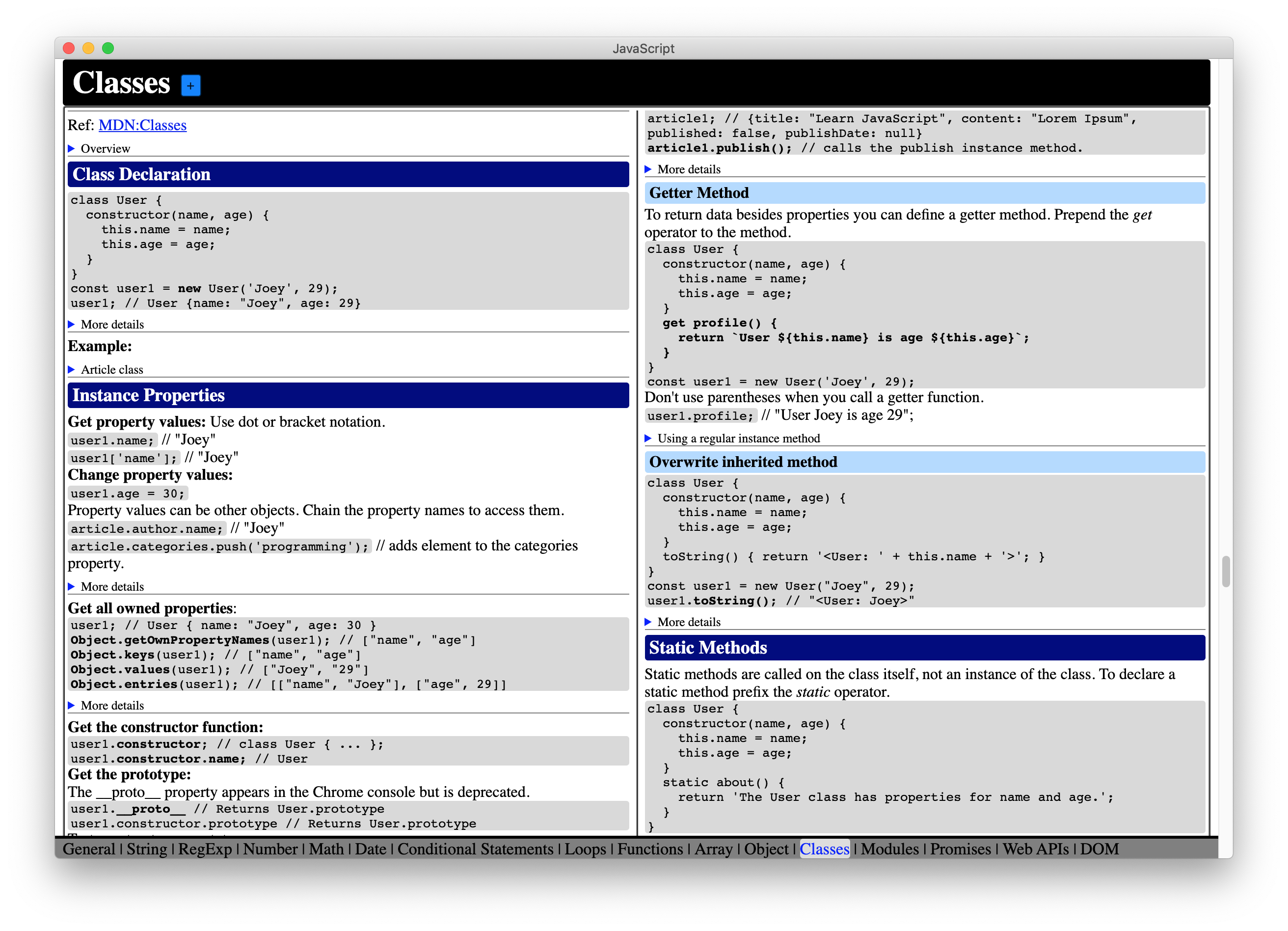 CheatSheet screenshot