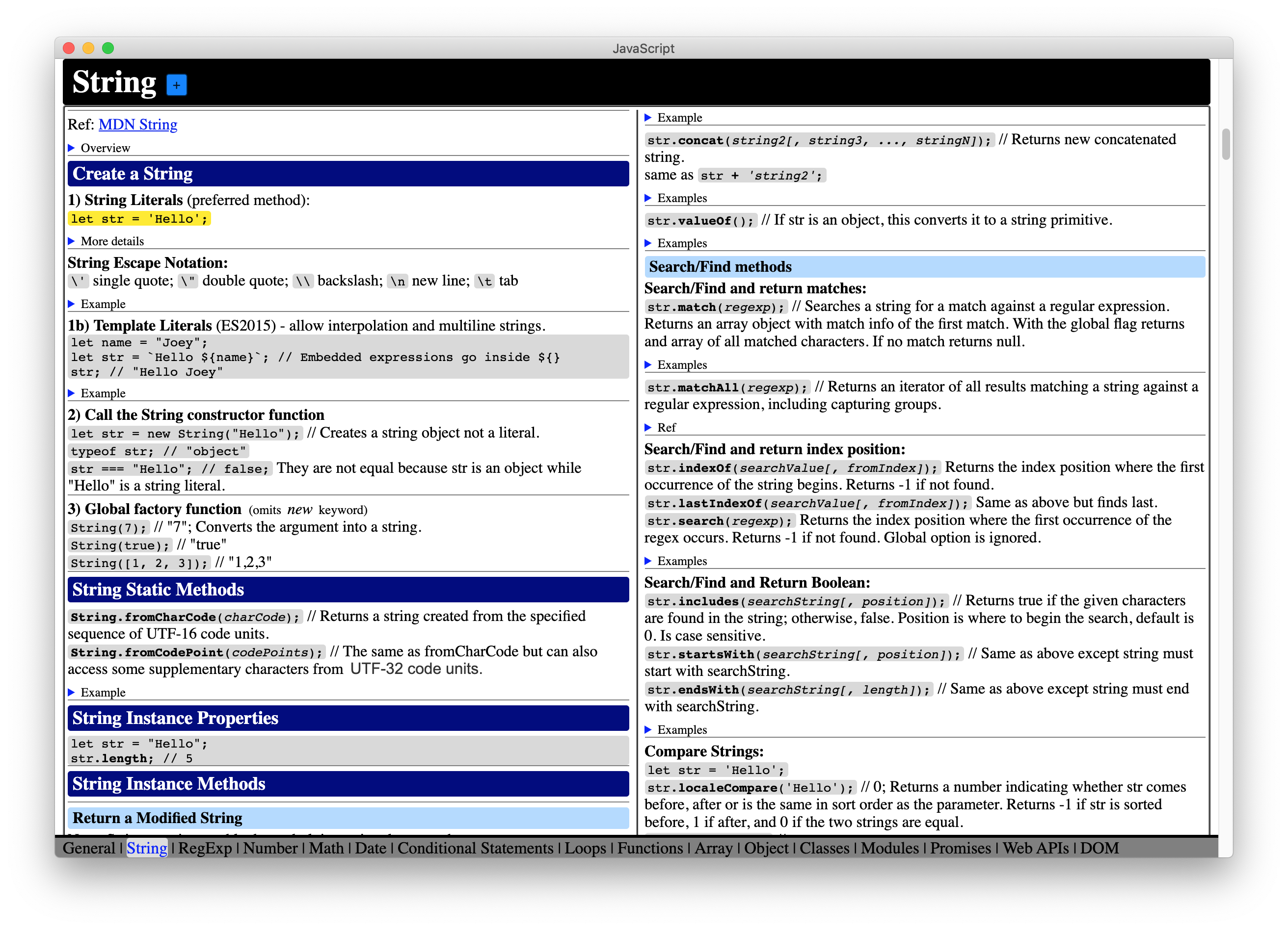 CheatSheet screenshot