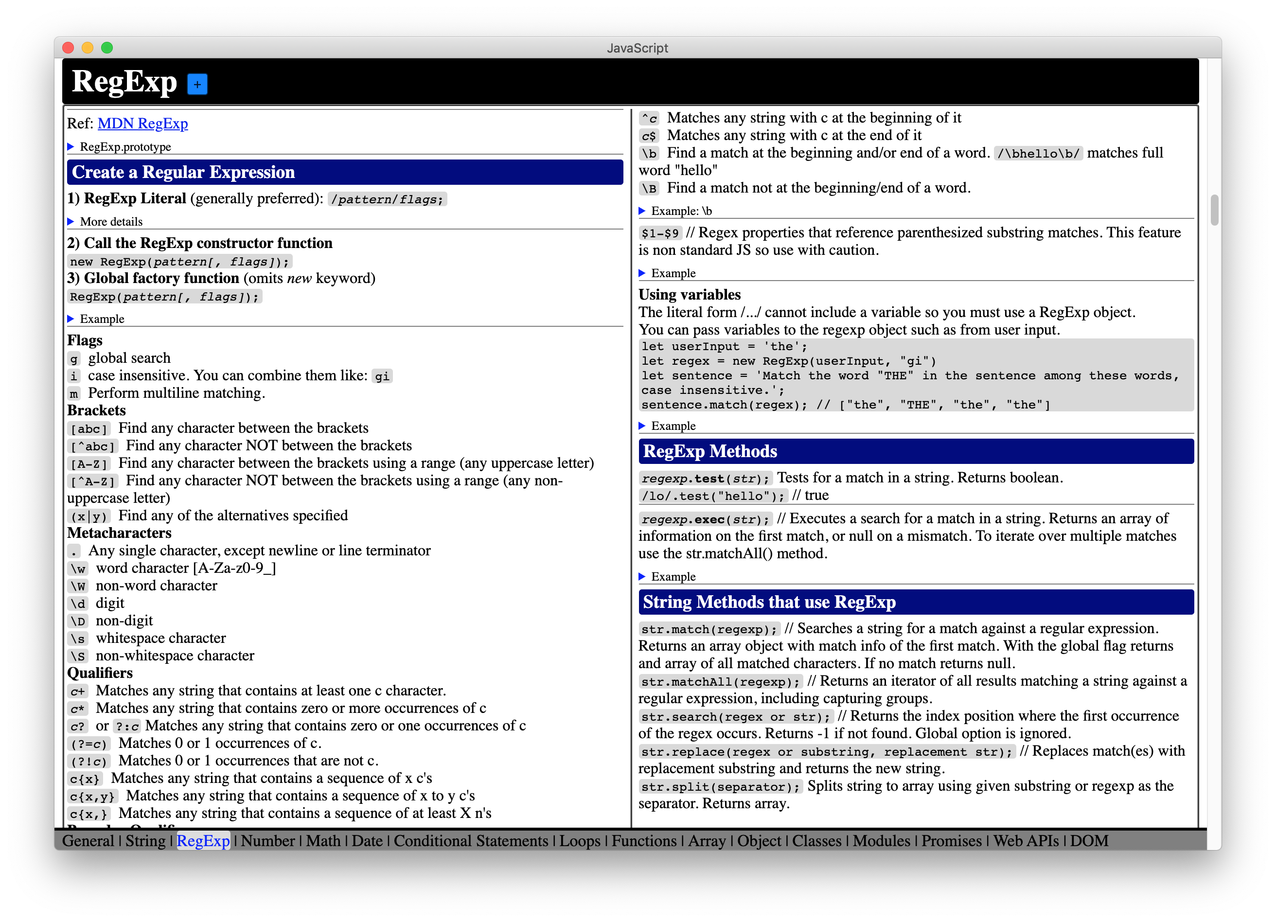CheatSheet screenshot
