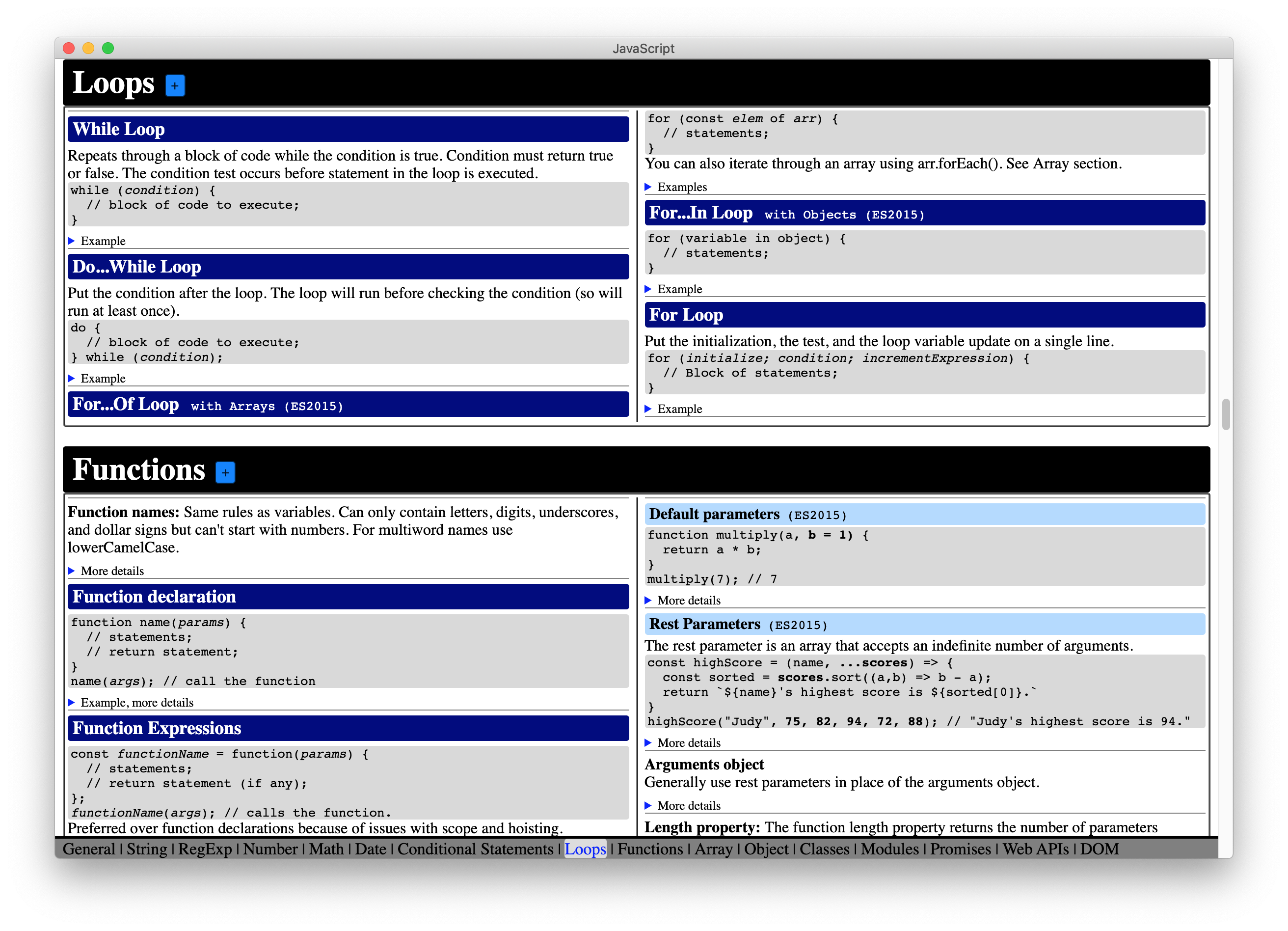 CheatSheet screenshot