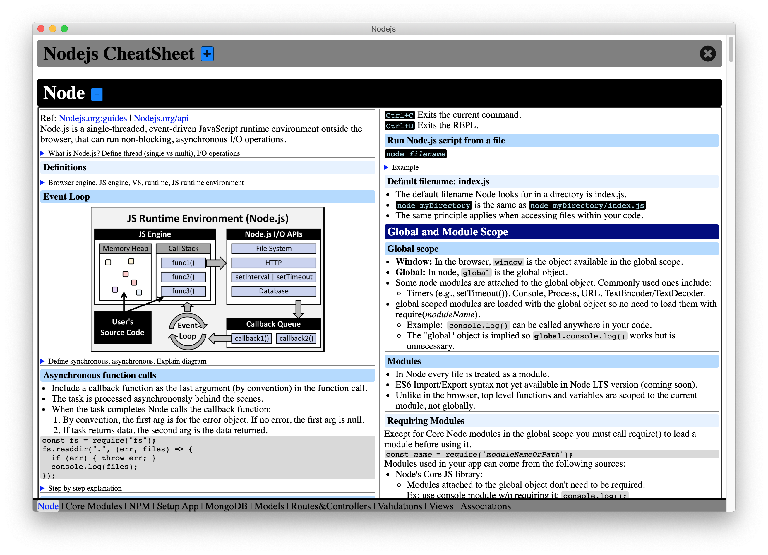 CheatSheet screenshot