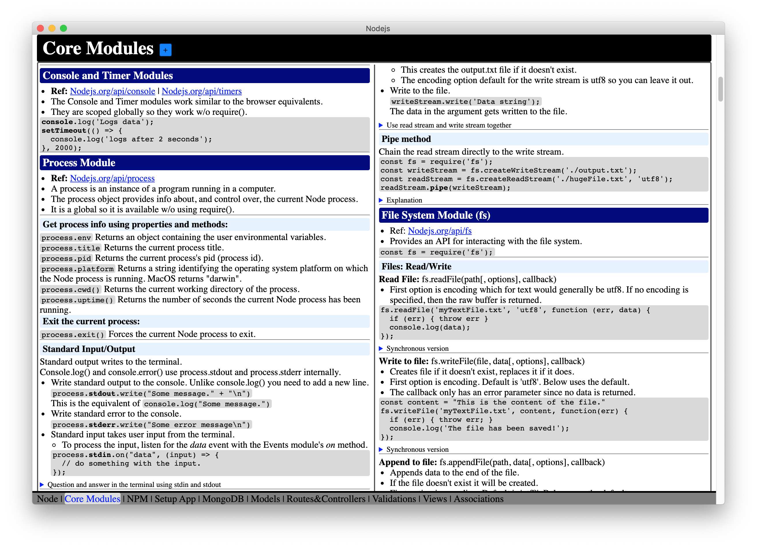 CheatSheet screenshot