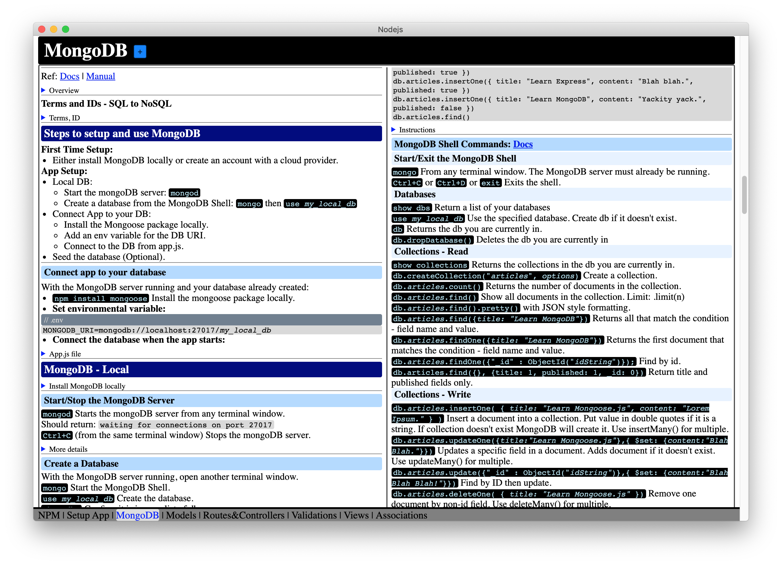 CheatSheet screenshot