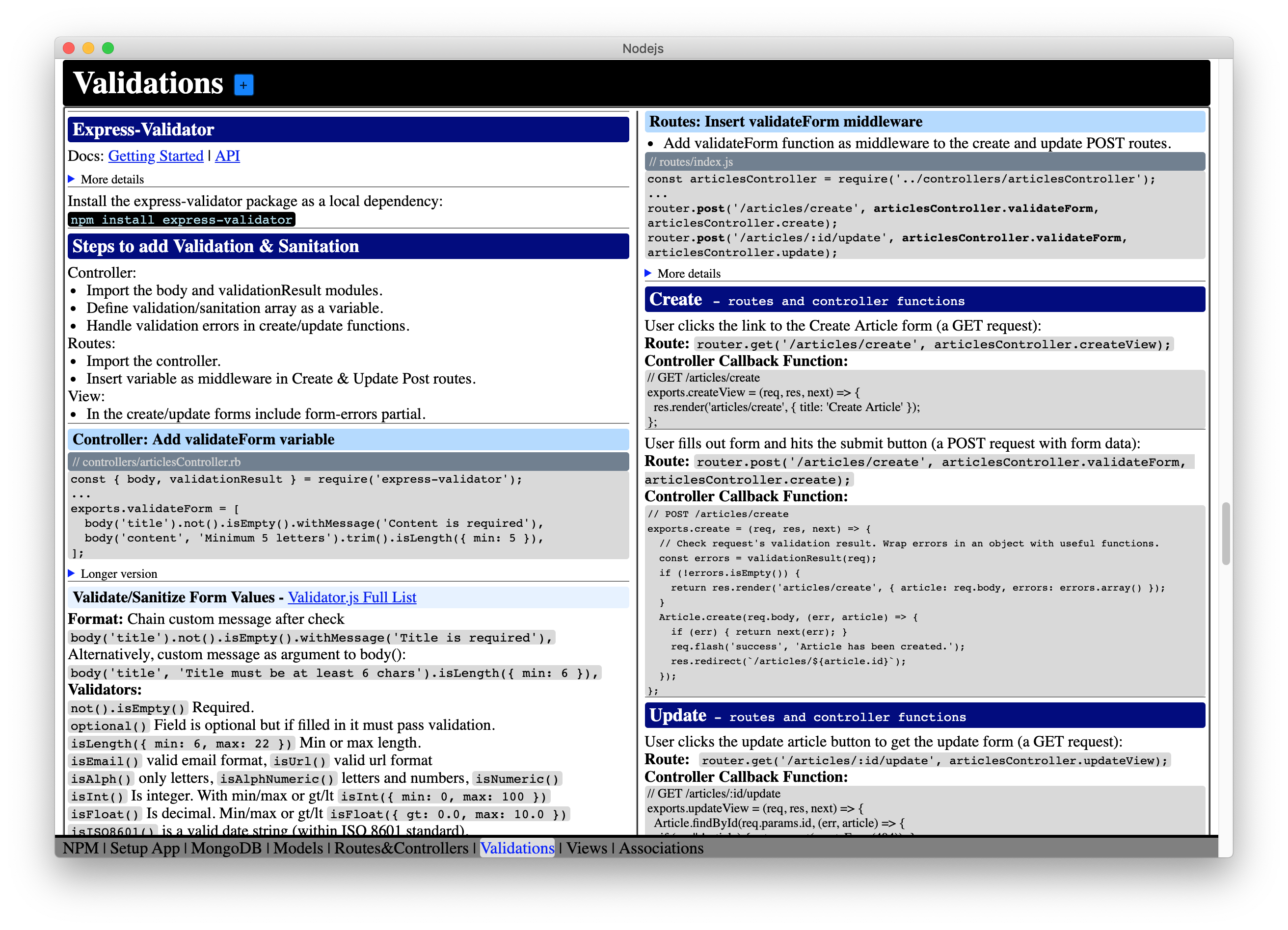 CheatSheet screenshot