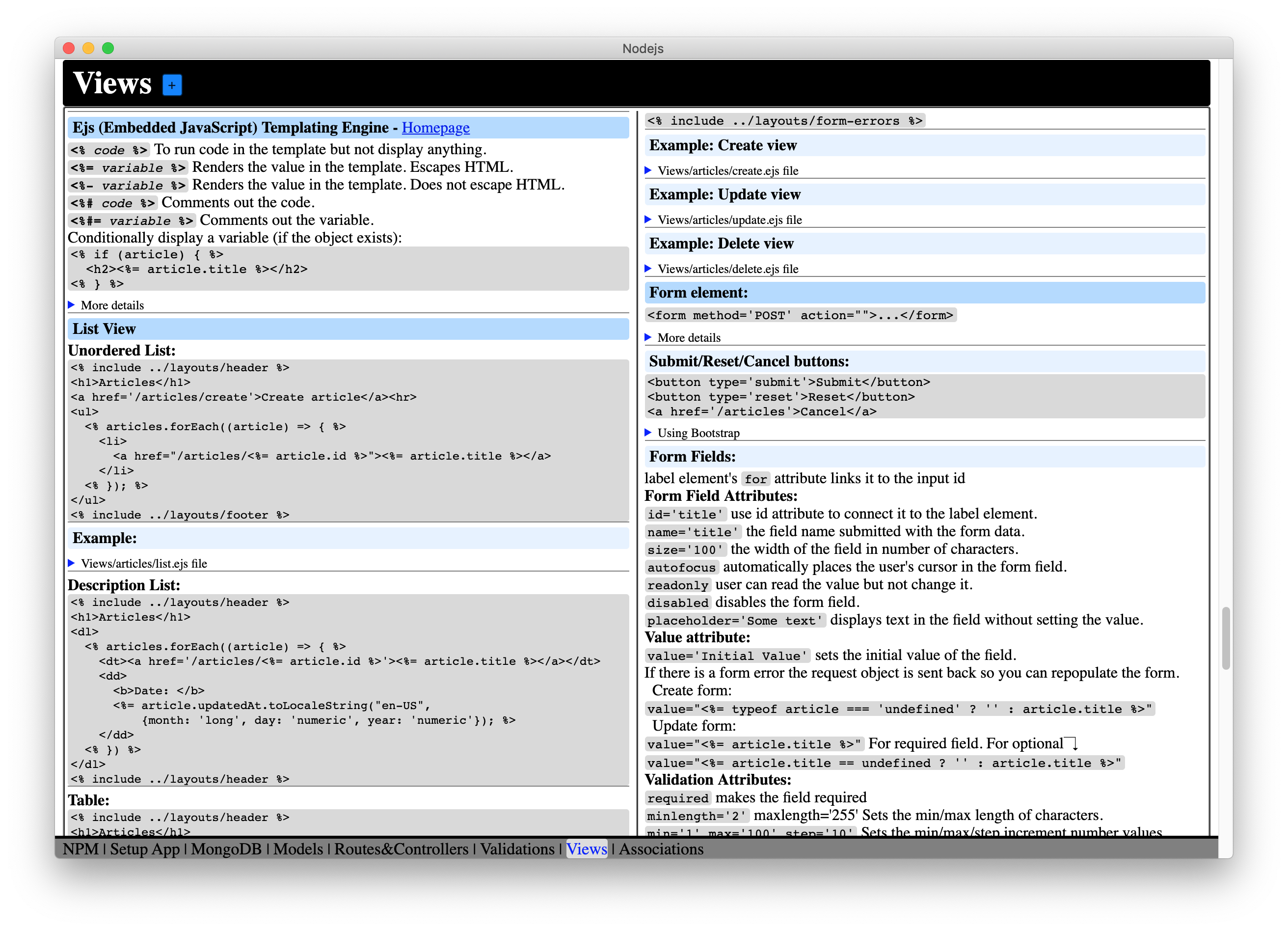 CheatSheet screenshot