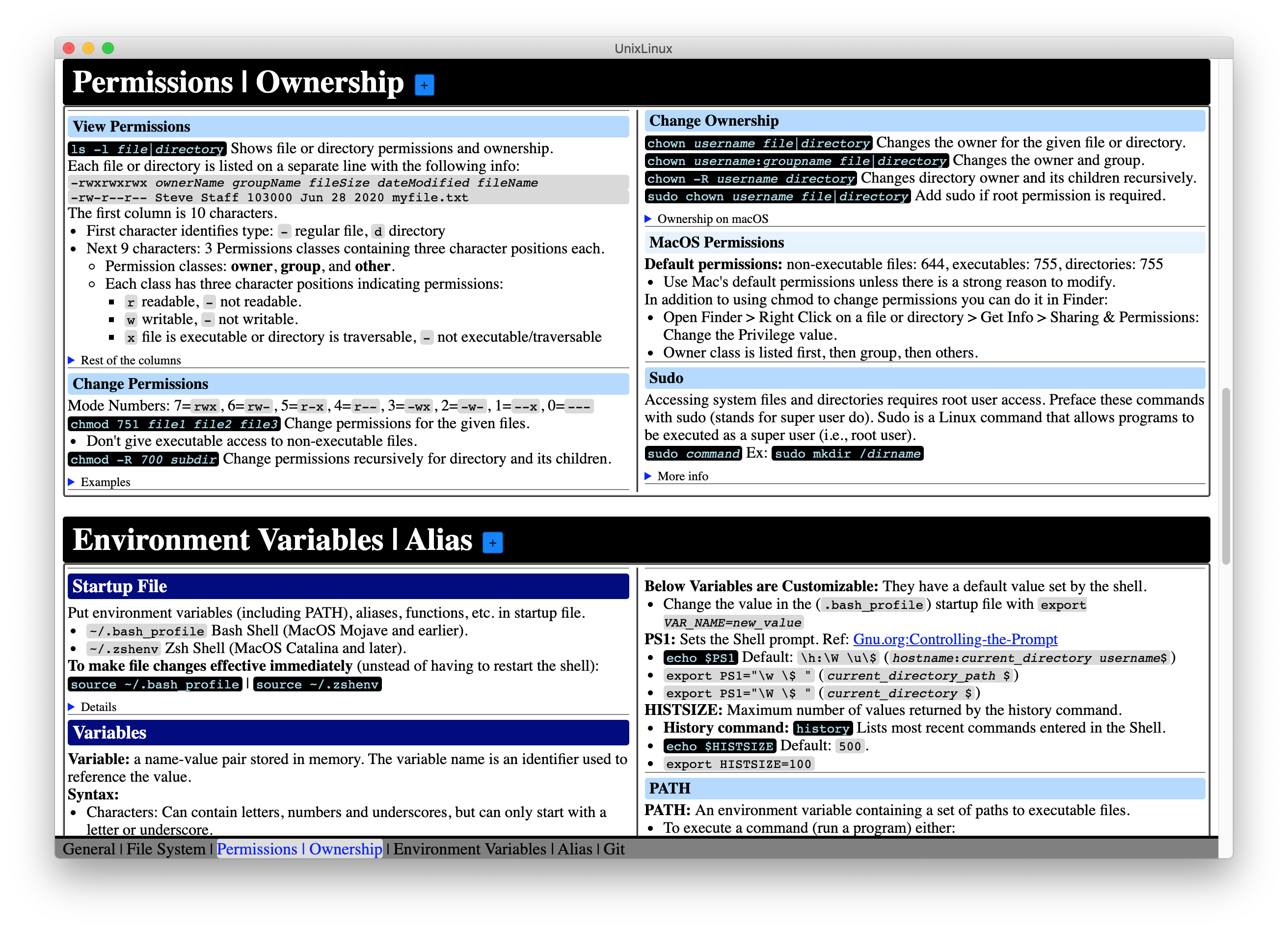 CheatSheet screenshot
