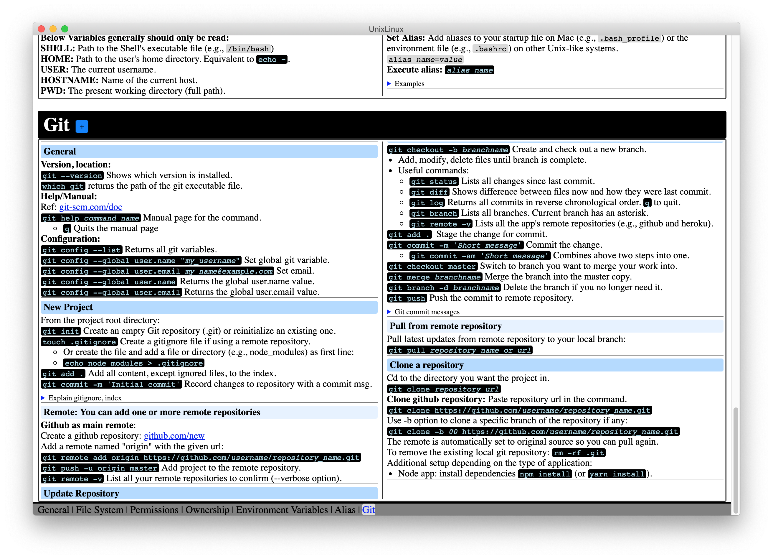 CheatSheet screenshot