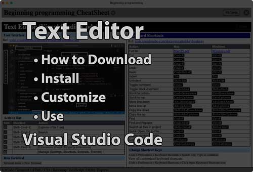 Link to Install and use a text editor tutorial page