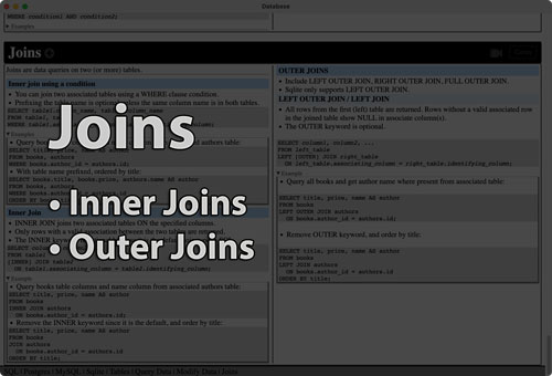 Link to Joins tutorial page
