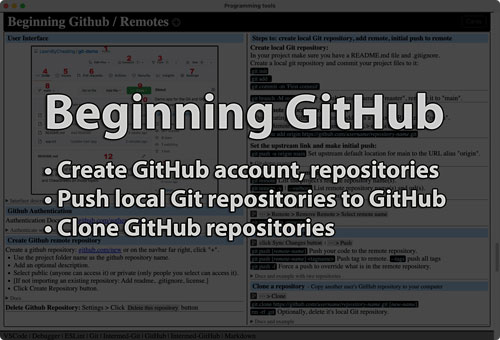 Link to Beginning Github Tutorial tutorial page
