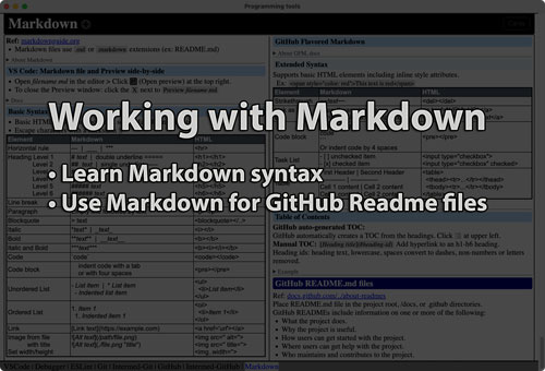 Link to Markdown Tutorial tutorial page