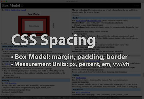 Link to Spacing: Box Model and Dimensions tutorial page