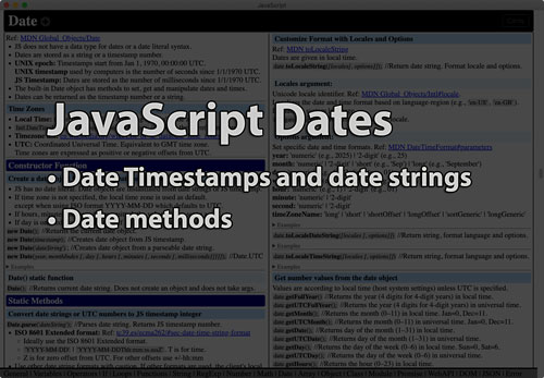 Link to Dates tutorial page