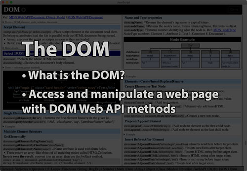 Link to The Document Object Model (DOM) tutorial page