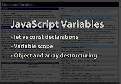 Link to Variables tutorial page
