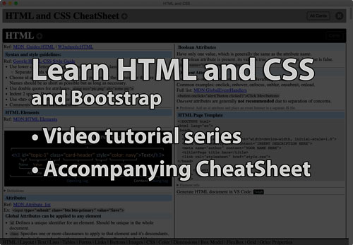 Link to HTML, CSS, and Bootstrap tutorial page