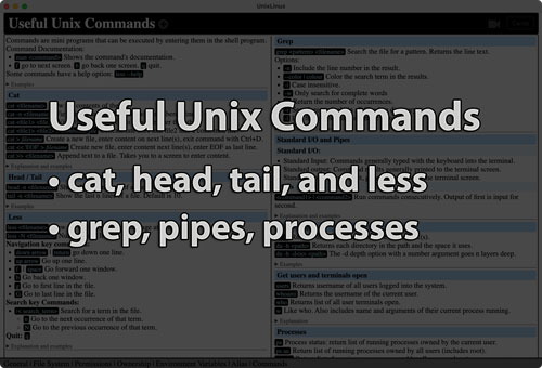 Link to Other Useful Unix Commands tutorial page